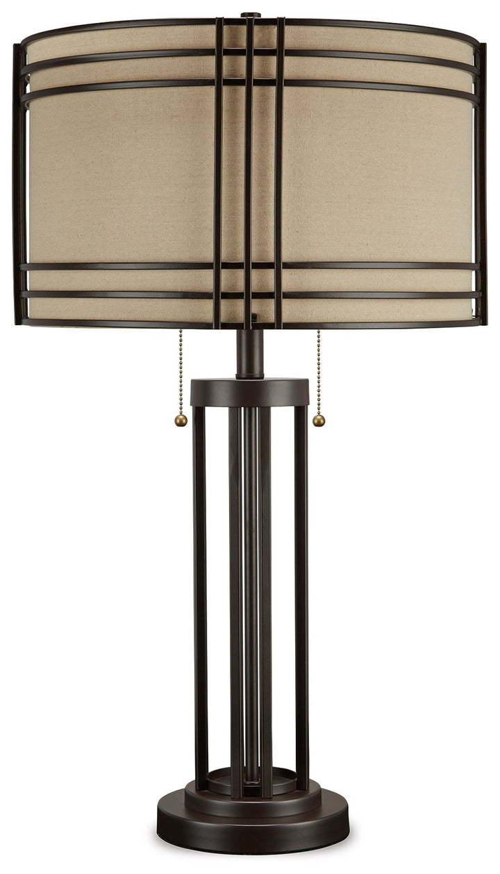Hanswell - Metal Table Lamp  - Dark Brown