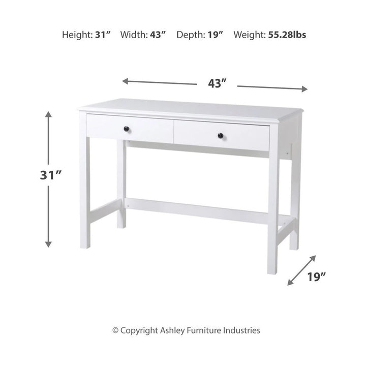 Ashley Z1611054 Othello - White - Home Office Small Desk