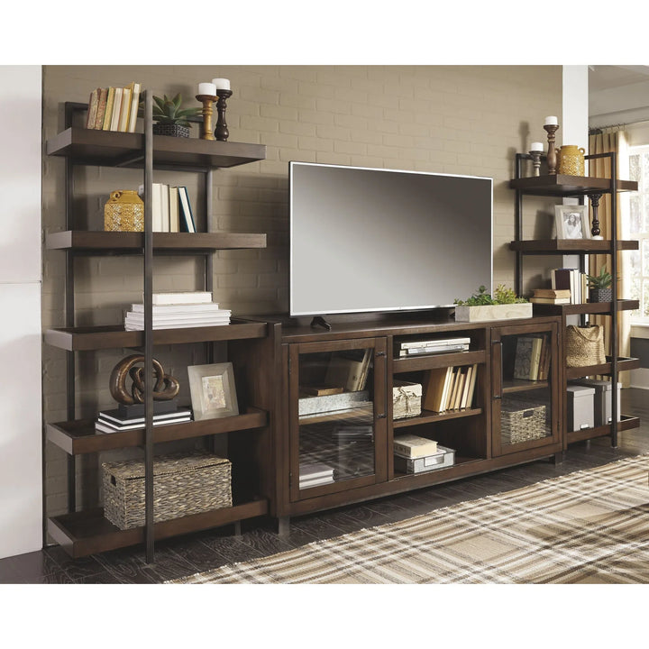 Ashley W633/68/34(2) Starmore - Brown - Entertainment Center - XL TV Stand & 2 Piers