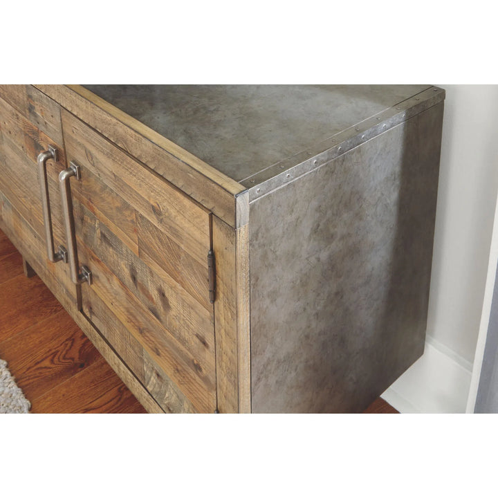 Ashley W665-68 Mozanburg - Rustic Brown - Extra Large TV Stand