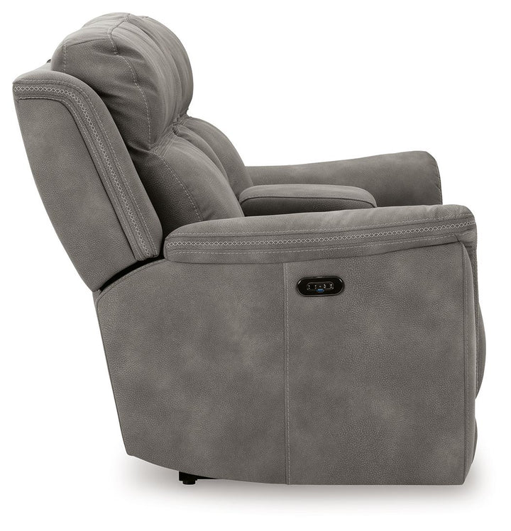 Next-Gen Durapella - Pwr Rec Loveseat/Con/Adj Hdrst - Microfiber - Slate