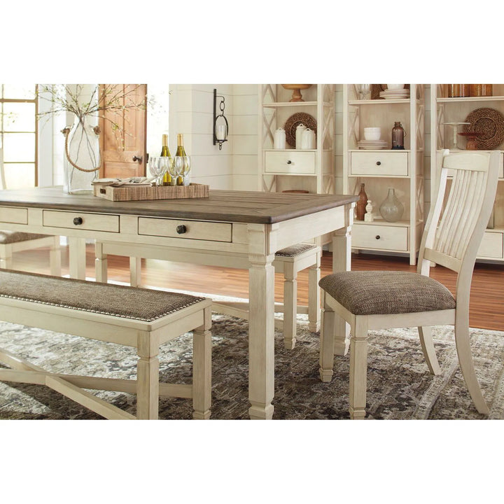 Ashley D647-00 Bolanburg - Two-tone - Large UPH Dining Room Bench