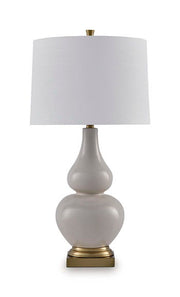 Weswick - Ceramic Table Lamp - Cream / Gold Finish