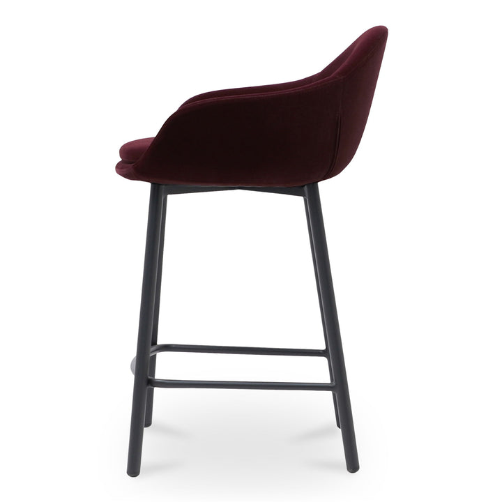 Emily - Counter Stool - Wine Velvet