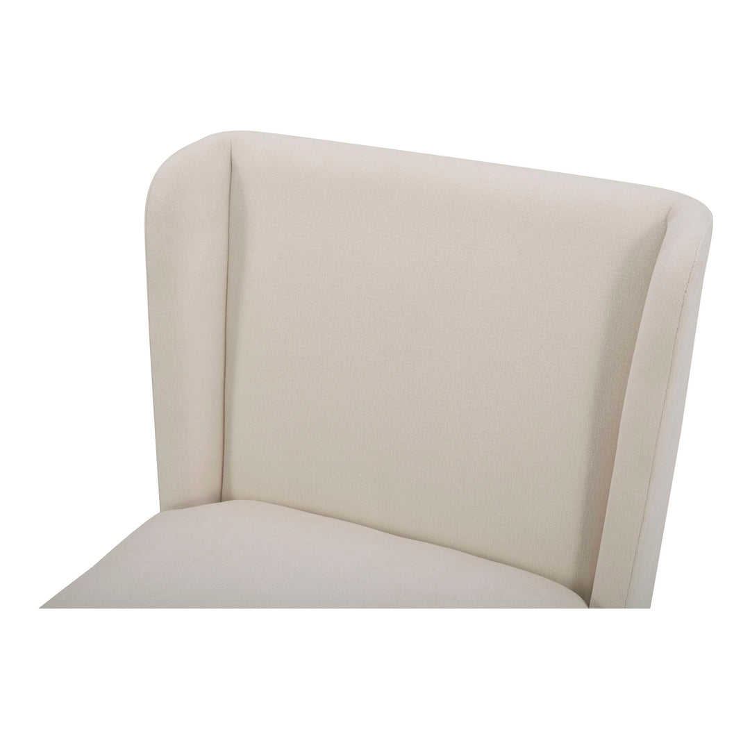 Cormac - Rolling Dining Chair Performance Fabric - Capri Ivory