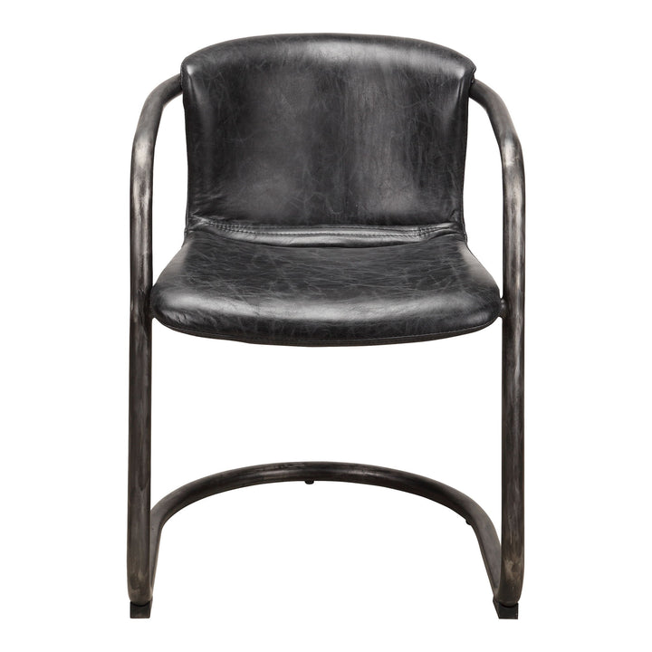 Freeman - Leather Dining Chair (Set of 2) - Onyx Black