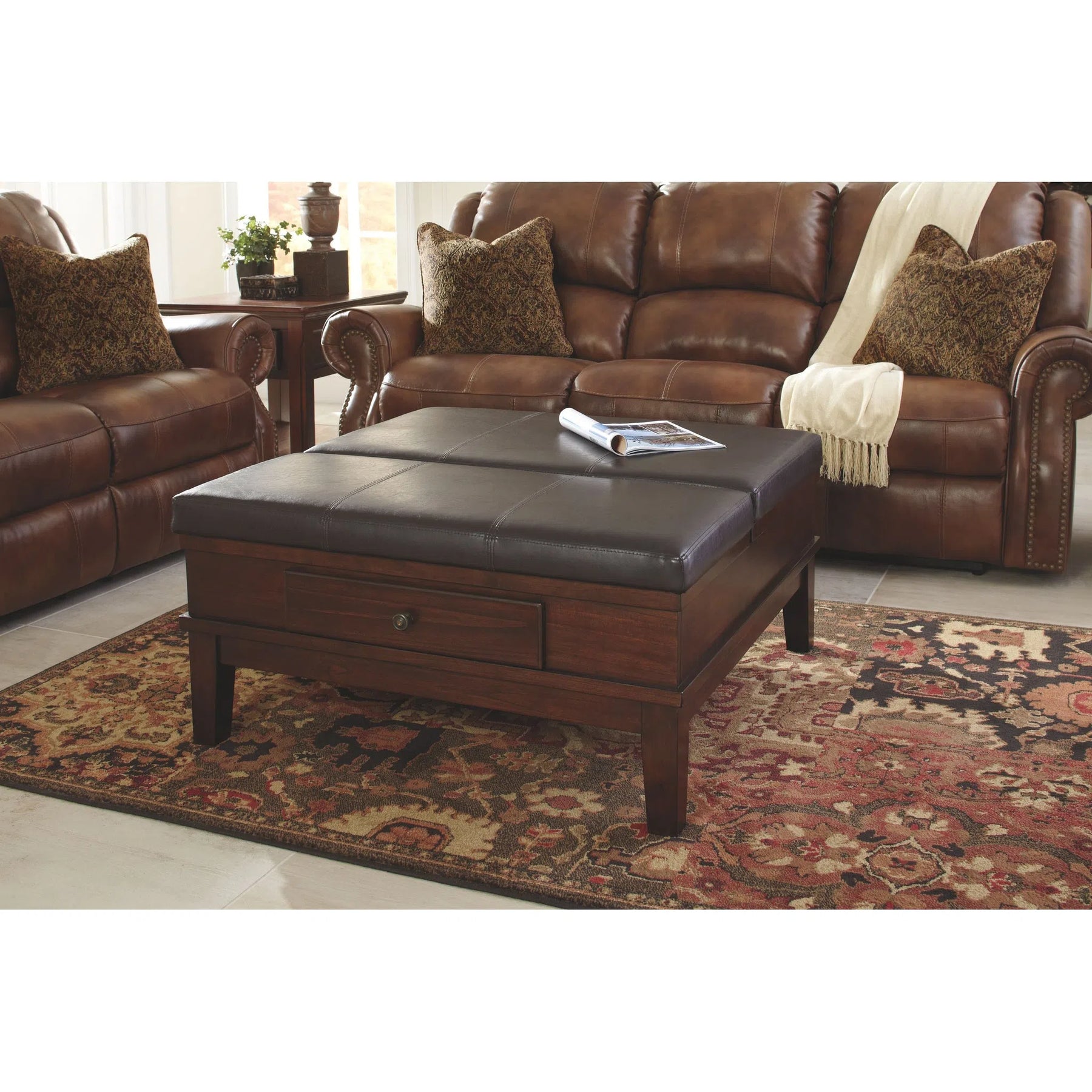 Ashley ottoman online cocktail table