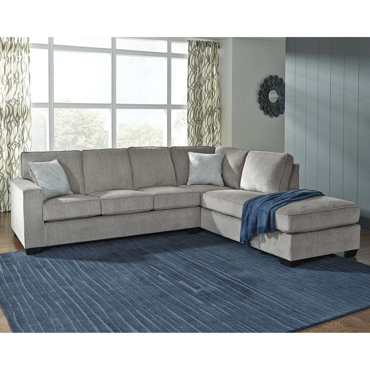 Ashley 87214/10/17 Altari - Alloy - 2-Piece Sleeper Sectional with Chaise