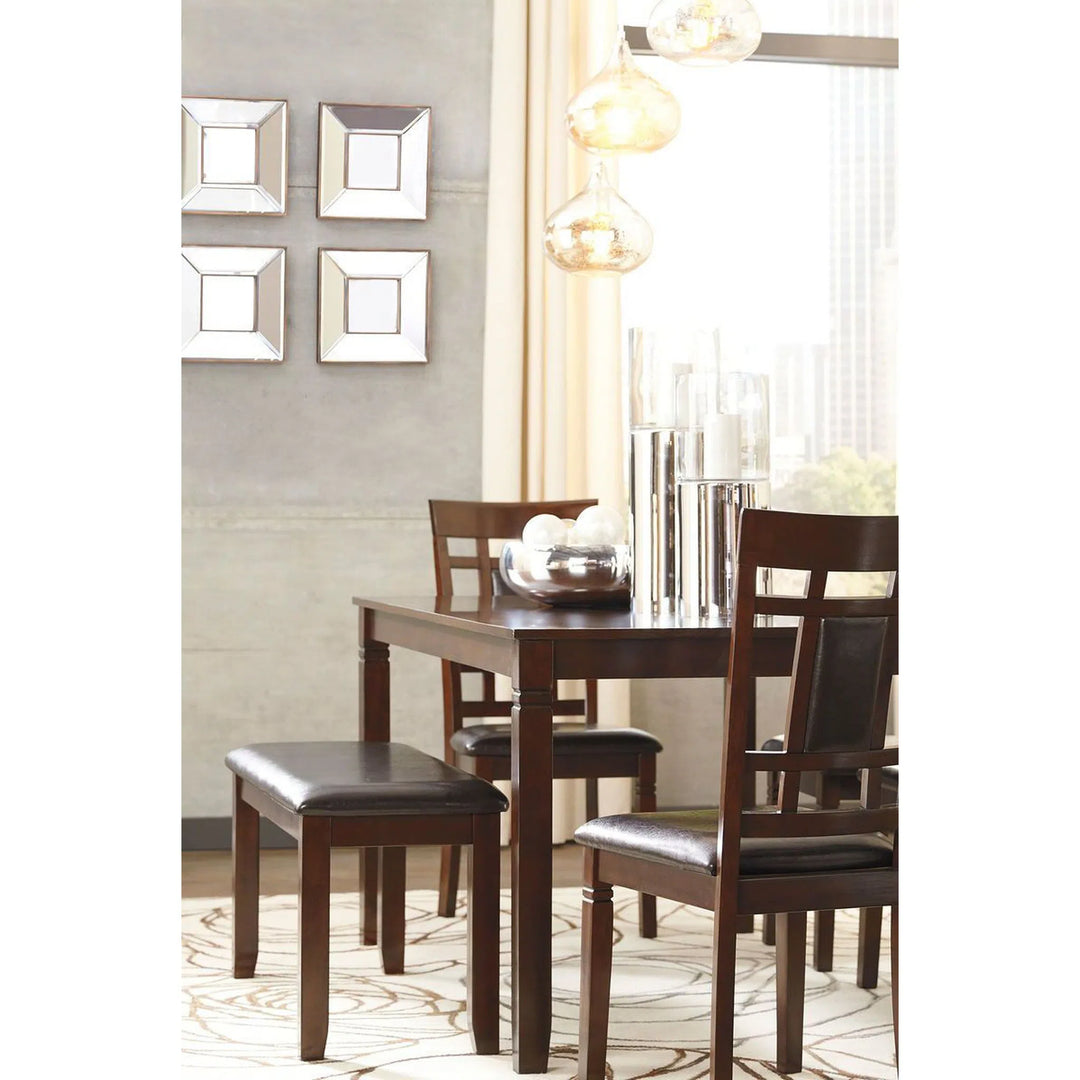 Ashley D384 325 Bennox Brown Dining Room Table Set 6 CN Fair Deal Furniture