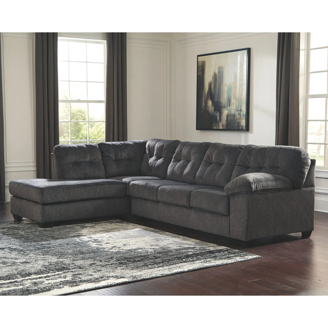 Ashley 70509/16/67 Accrington - Granite - 2-Piece Sectional with Chaise