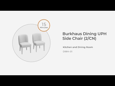 Burkhaus - Beige / Dark Brown - Dining Uph Side Chair