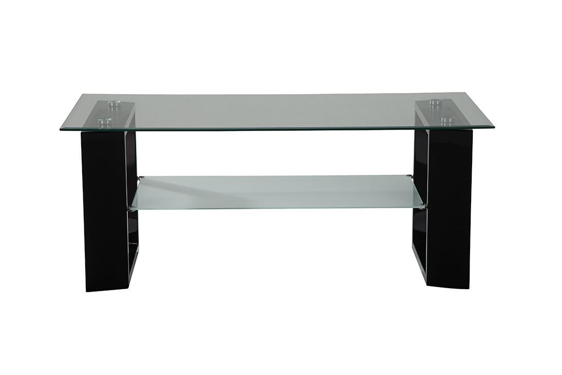 Modena Glass Coffee Table - Black