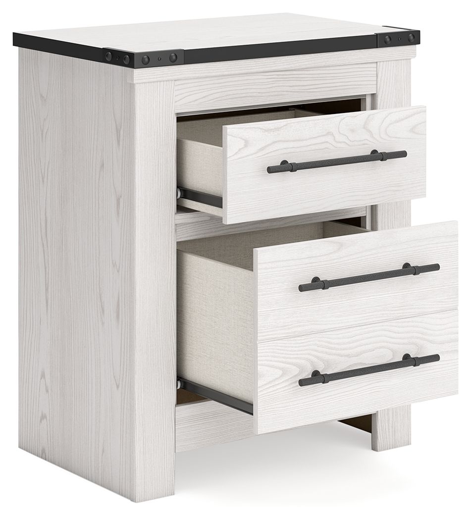 Schoenberg - White - Two Drawer Night Stand