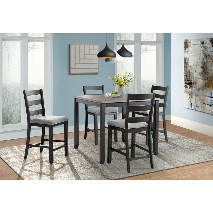 Martin Gray 5PC Counter Height Dining Set-Table & Four Chairs