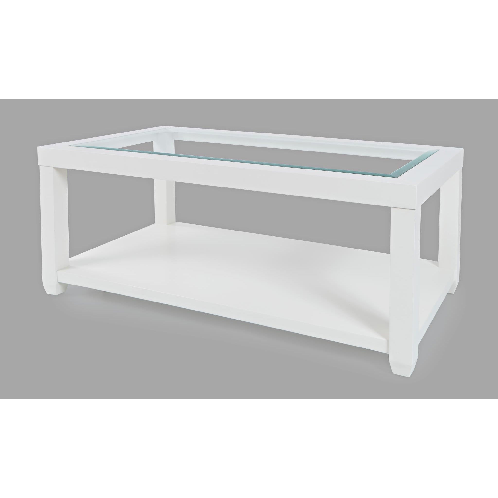 Urban Icon White Rectangle Castered Cocktail Table