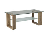Modena Glass Coffee Table - Beech