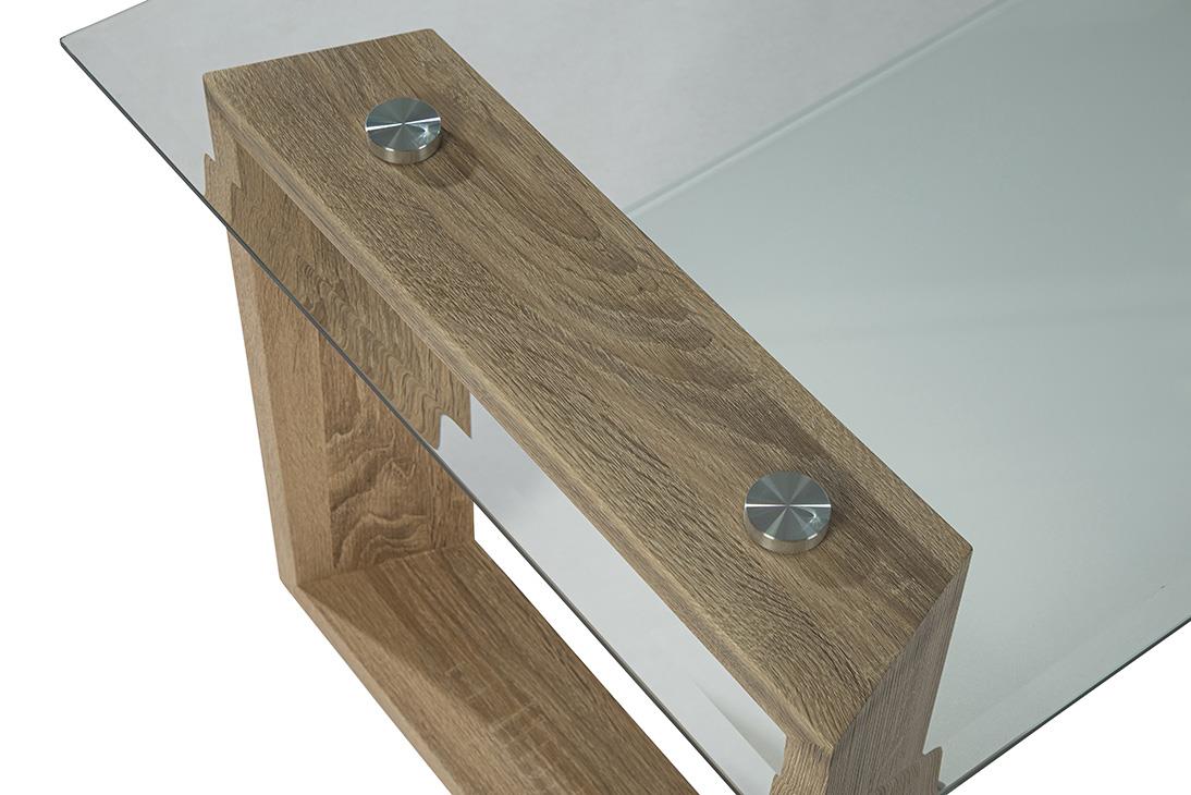 Modena Glass Coffee Table - Beech