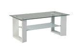 Modena Glass Coffee Table - White