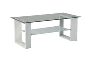 Modena Glass Coffee Table - White