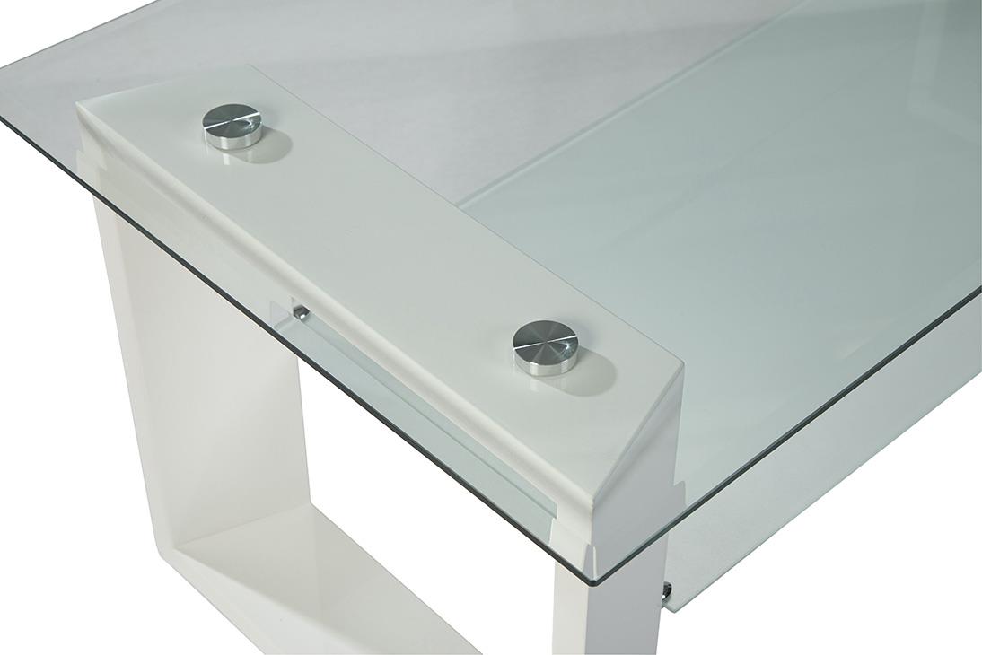 Modena Glass Coffee Table - White
