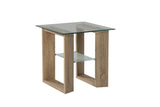 Modena Glass End Table - Beech