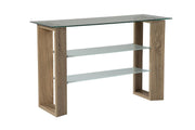 Modena Glass Sofa Table - Beech