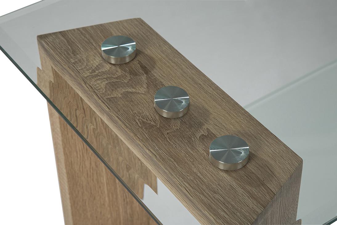Modena Glass Sofa Table - Beech