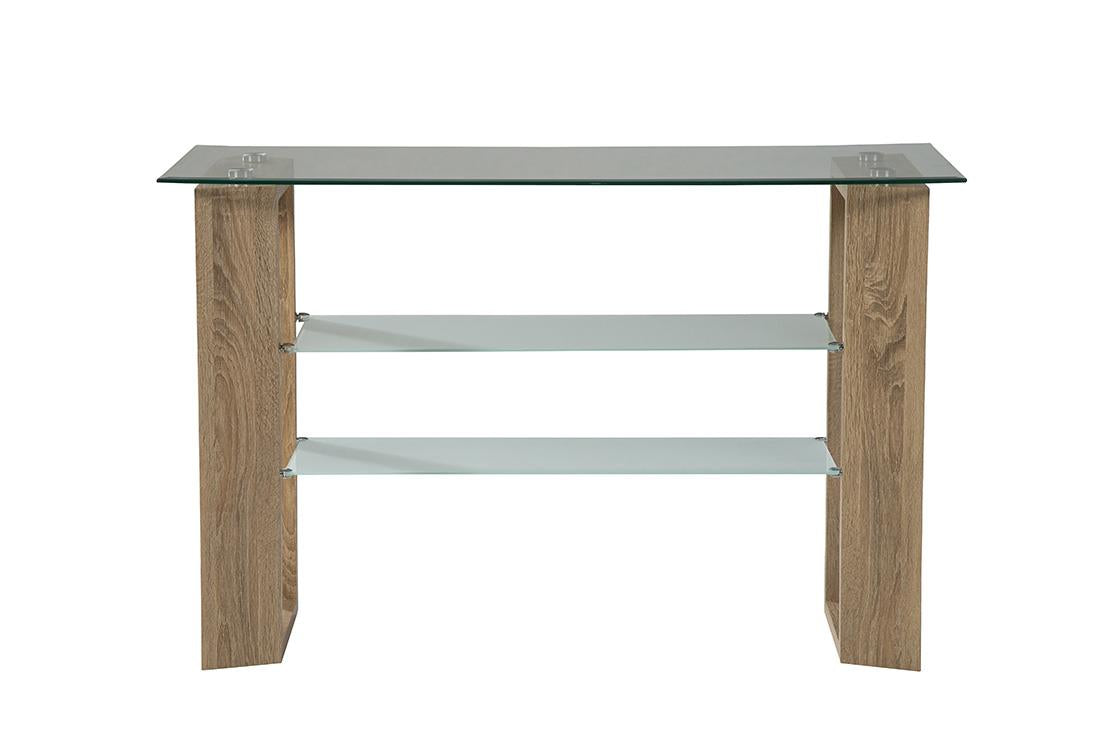 Modena Glass Sofa Table - Beech