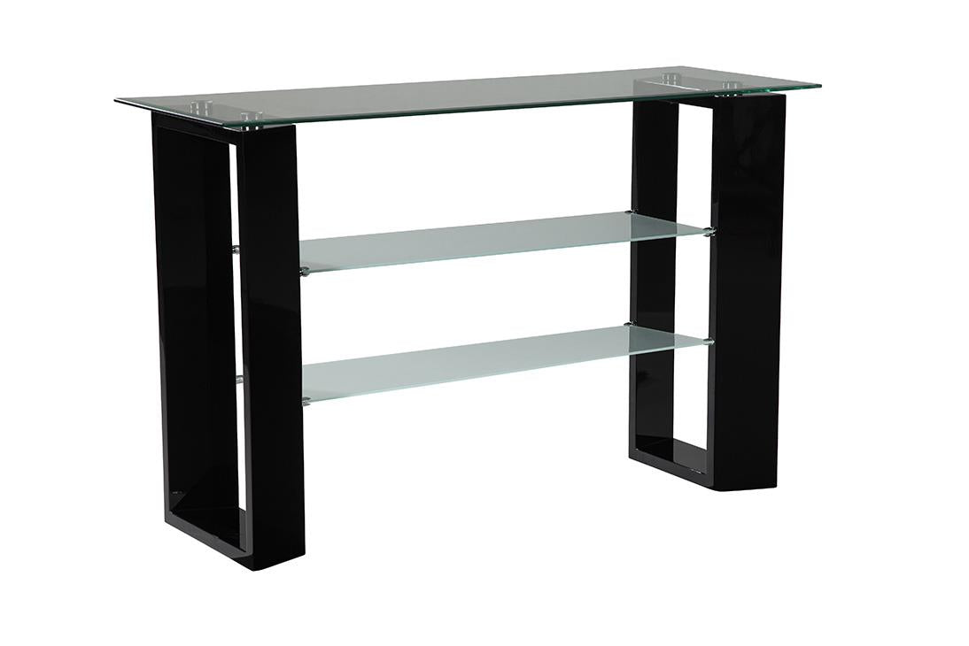 Modena Glass Sofa Table - Black