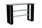 Modena Glass Sofa Table - Black