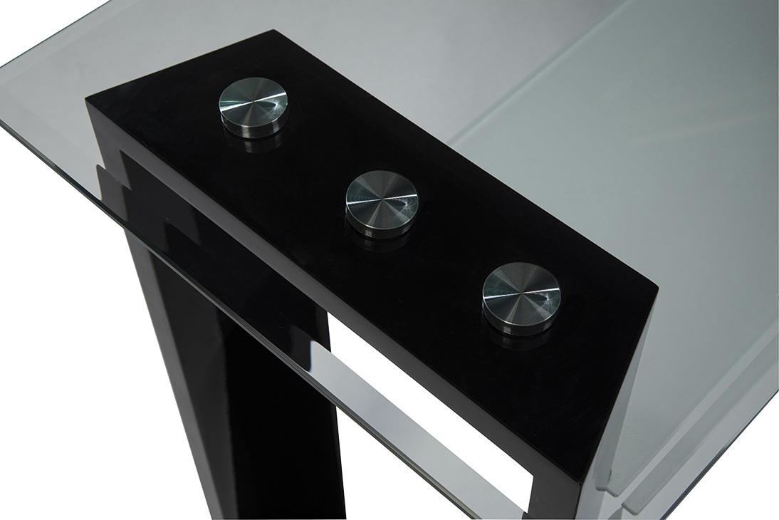 Modena Glass Sofa Table - Black