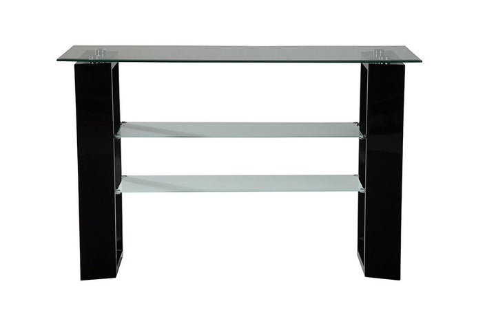 Modena Glass Sofa Table - Black