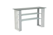 Modena Glass Sofa Table - White