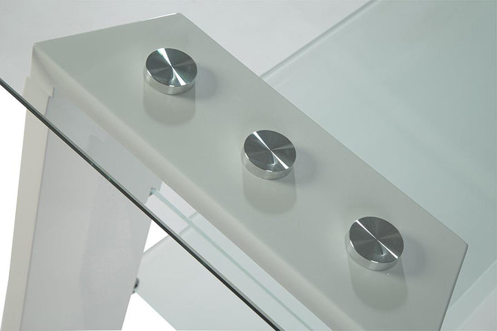 Modena Glass Sofa Table - White