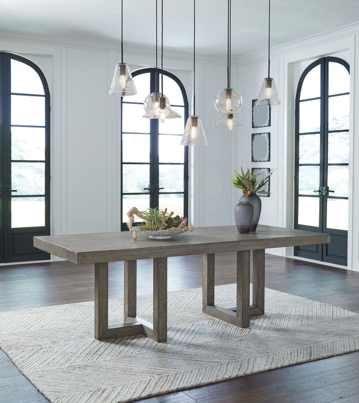 Anibecca - Gray - Rectangular Dining Room Table