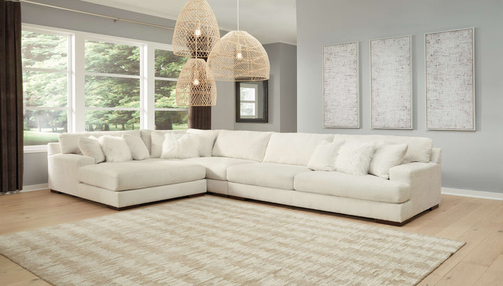 Zada - Ivory - Chaise Sectional 4 Pc