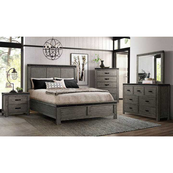 Wade King Bedroom Suite: ( King Bed, Dresser, Mirror and a Nightstand)