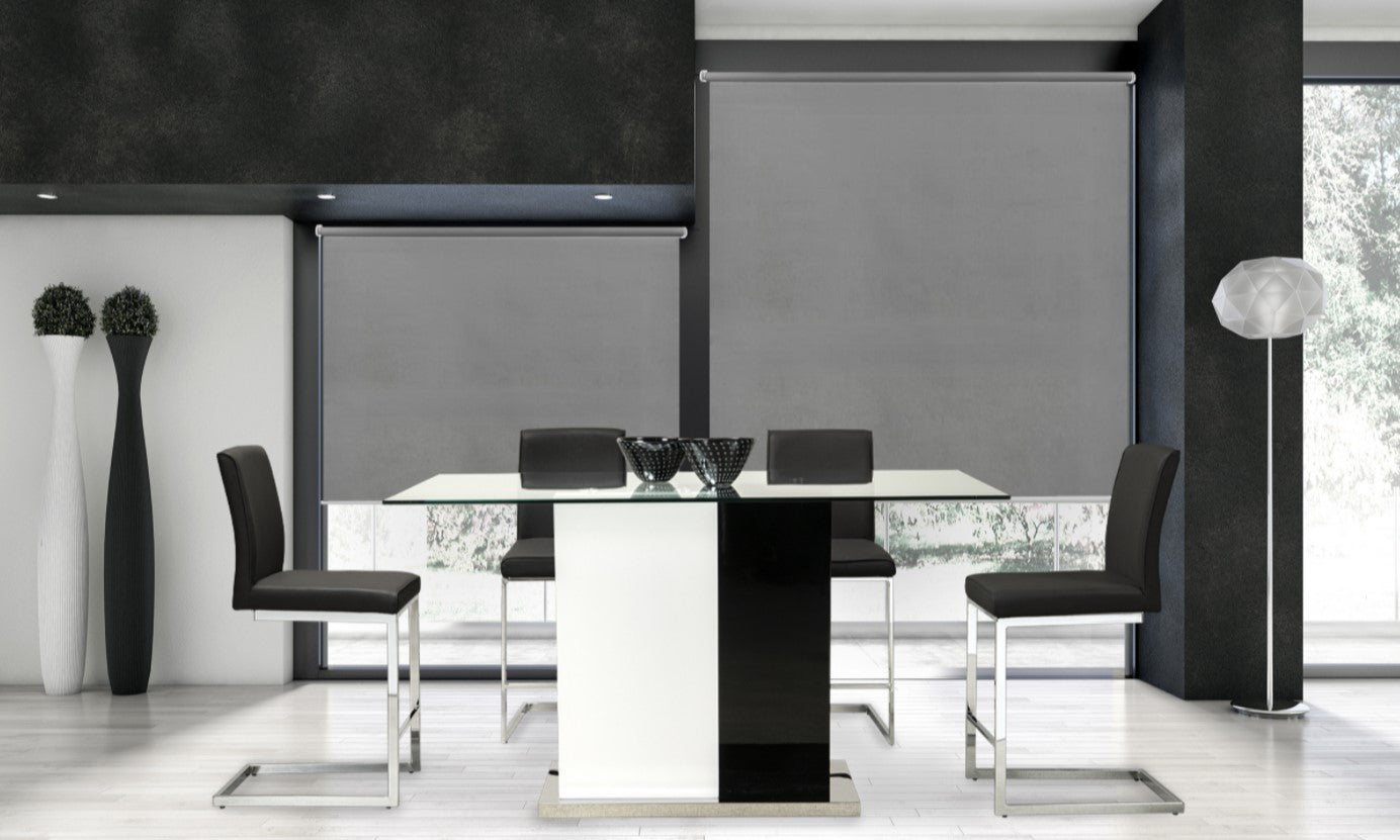 Libra - Counter Glass Table with 6 Chairs ( 6848-36 Table & 6826-24 Chair)