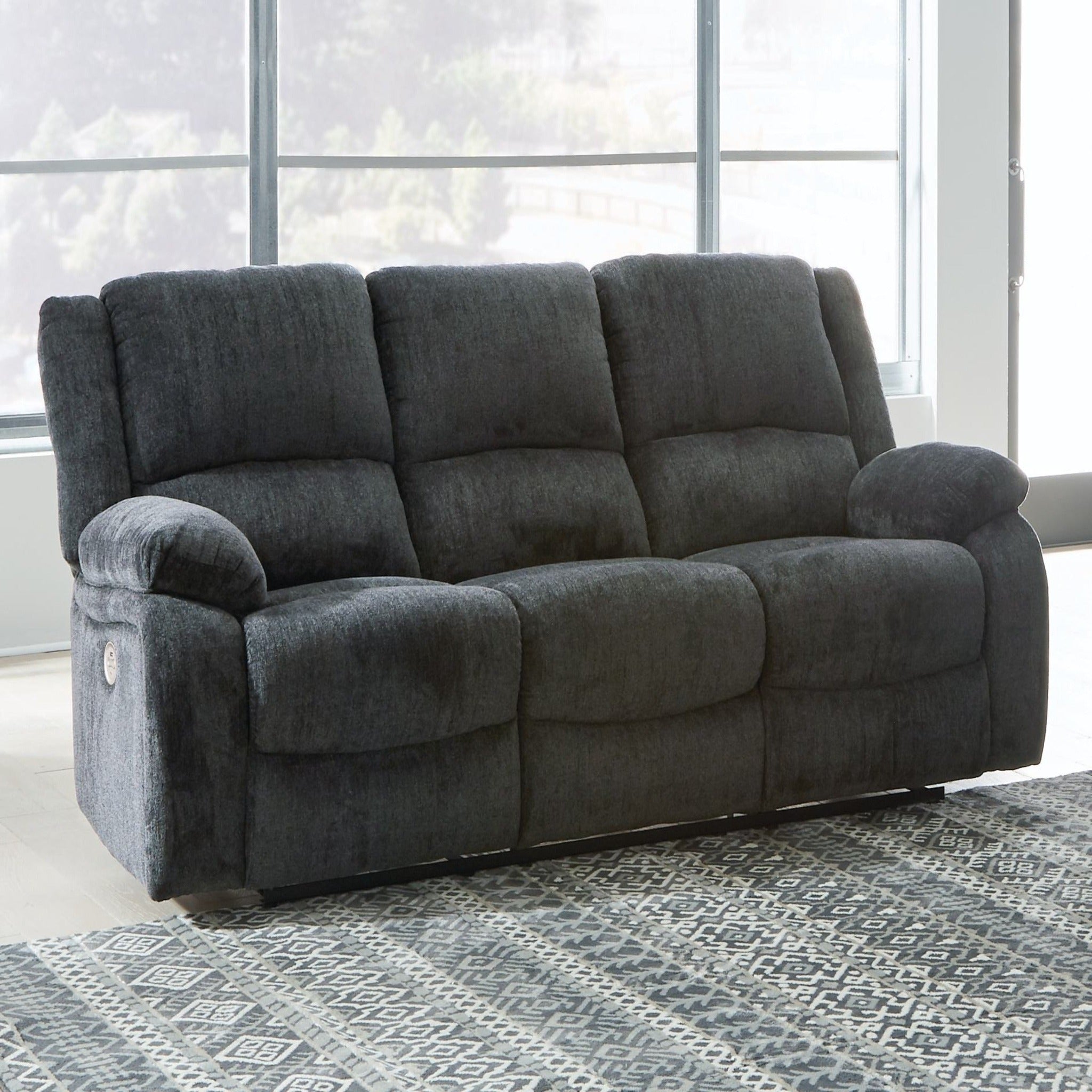 Draycoll Slate Power Reclining Sofa Fair Deal Furniture