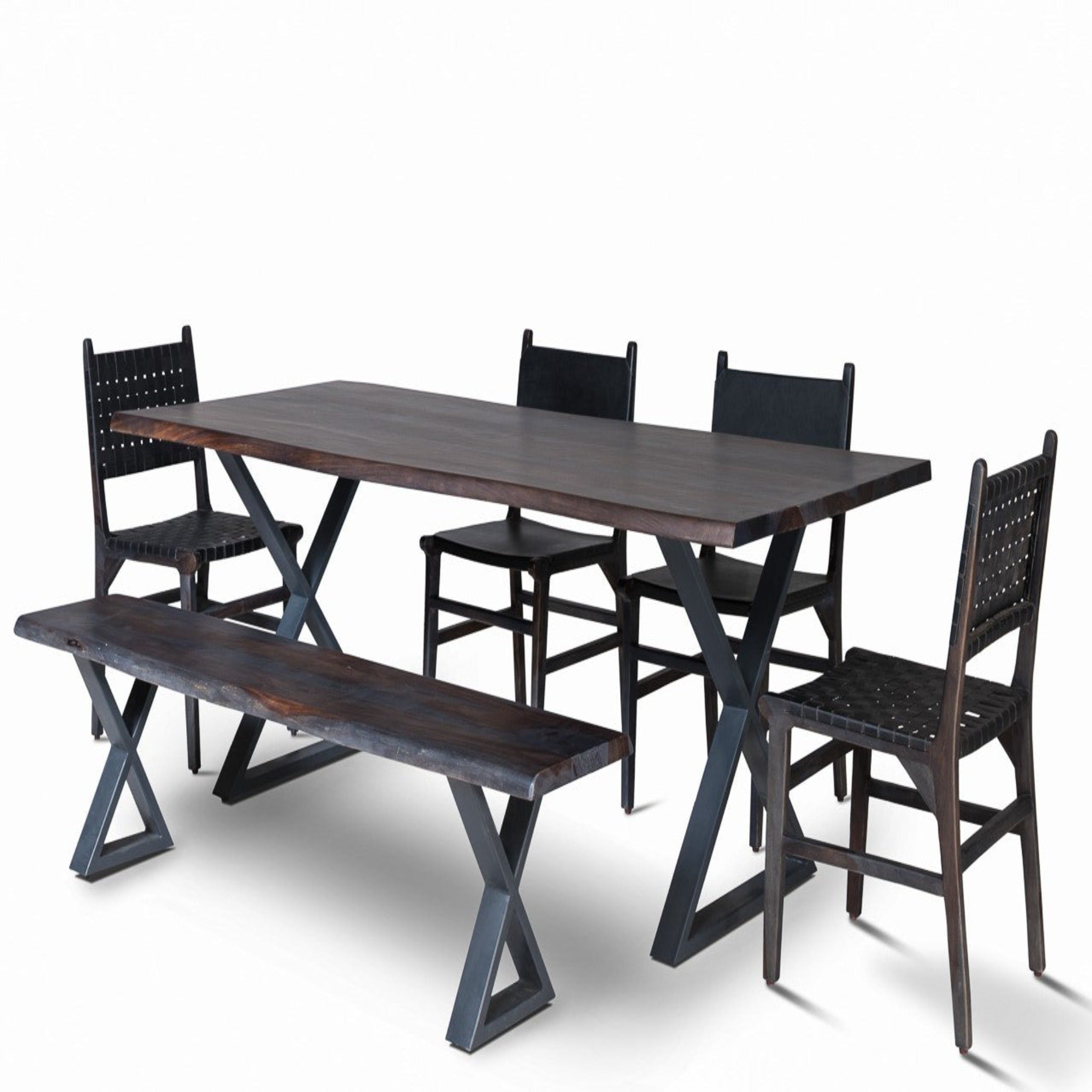 Live Edge- Dinning Table and  Bench