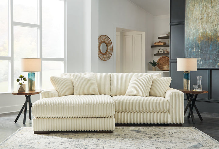 Lindyn - Ivory - Left Arm Facing Corner Chaise 2 Pc Sectional