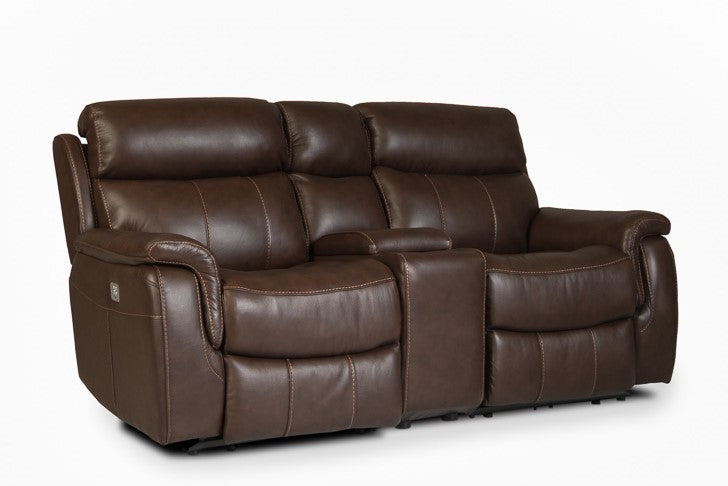 Julie Leather Power Reclining Loveseat with Power Headrest