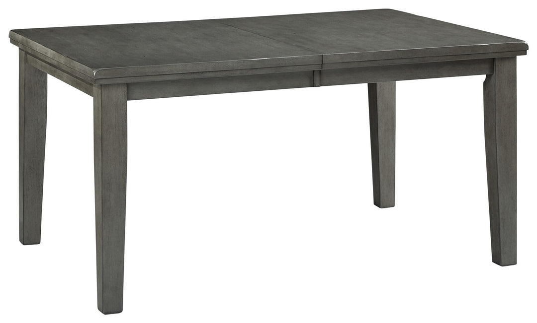 Ashley D589-35- Hallanden - Gray - Rect Drm Butterfly Ext Table