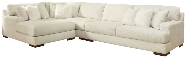 Zada - Ivory - Chaise Sectional 4 Pc