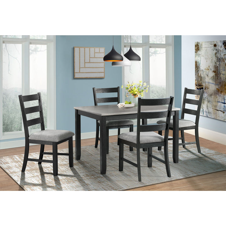 Martin Gray 5PC Dining Set-Table & Four Chairs