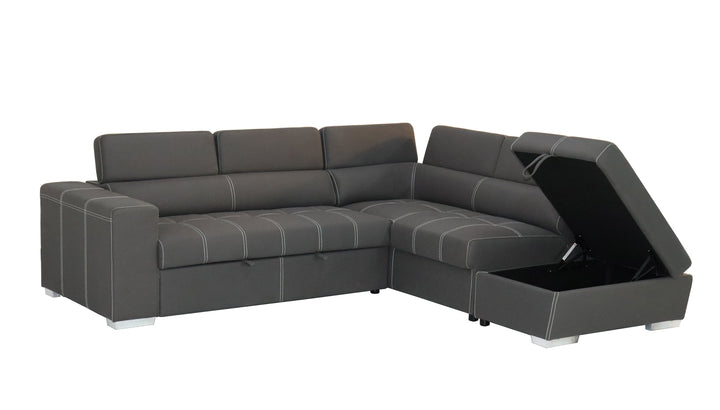 Judy Sectional Sofa Bed with Storage Ottoman