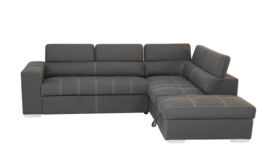 Judy Sectional Sofa Bed with Storage Ottoman