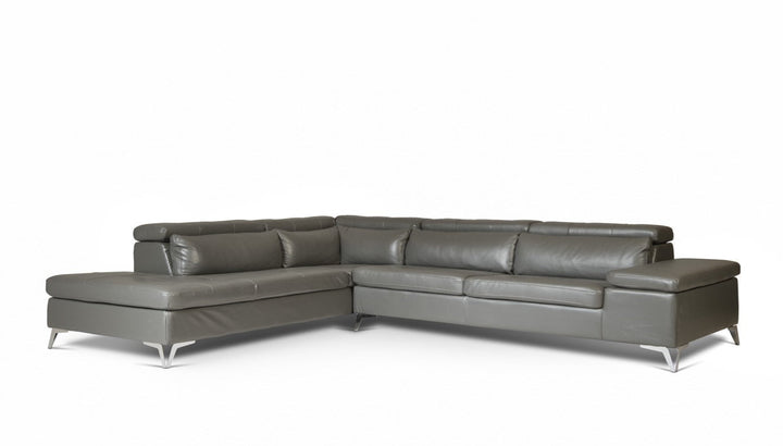 Rachel Modern L-Sectional with Metal Legs