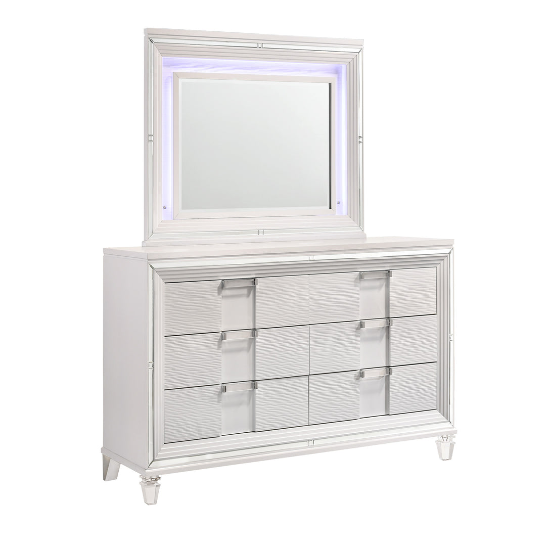 Twenty Nine Dresser & Mirror Set White