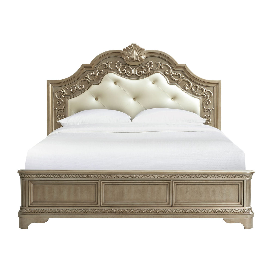 Vincenza King Panel Bed in Bronze